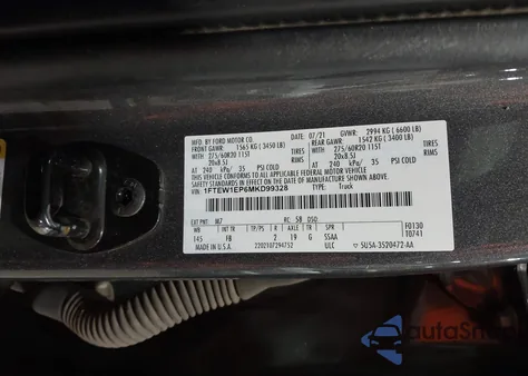 2021 Ford F-150 Xlt z USA, uszkodzony, nr VIN 1FTEW1EP6MKD99328